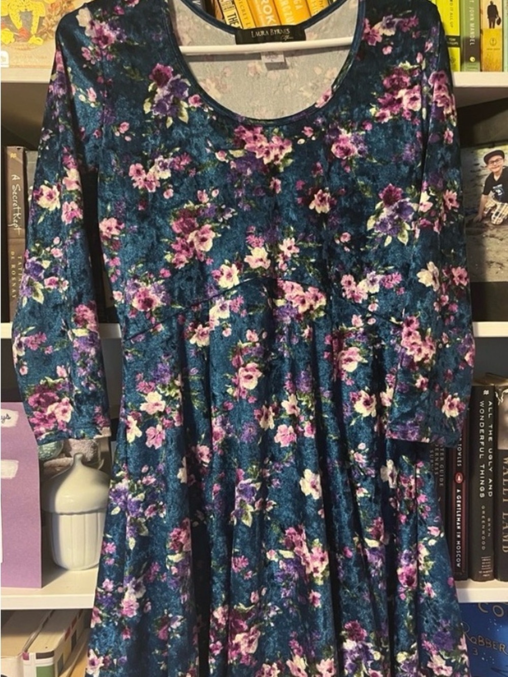 Pinup Girl Couture Exclusive Stretch Velvet Skater Dress. MAKE ME AN OFFER! - Picture 2 of 3
